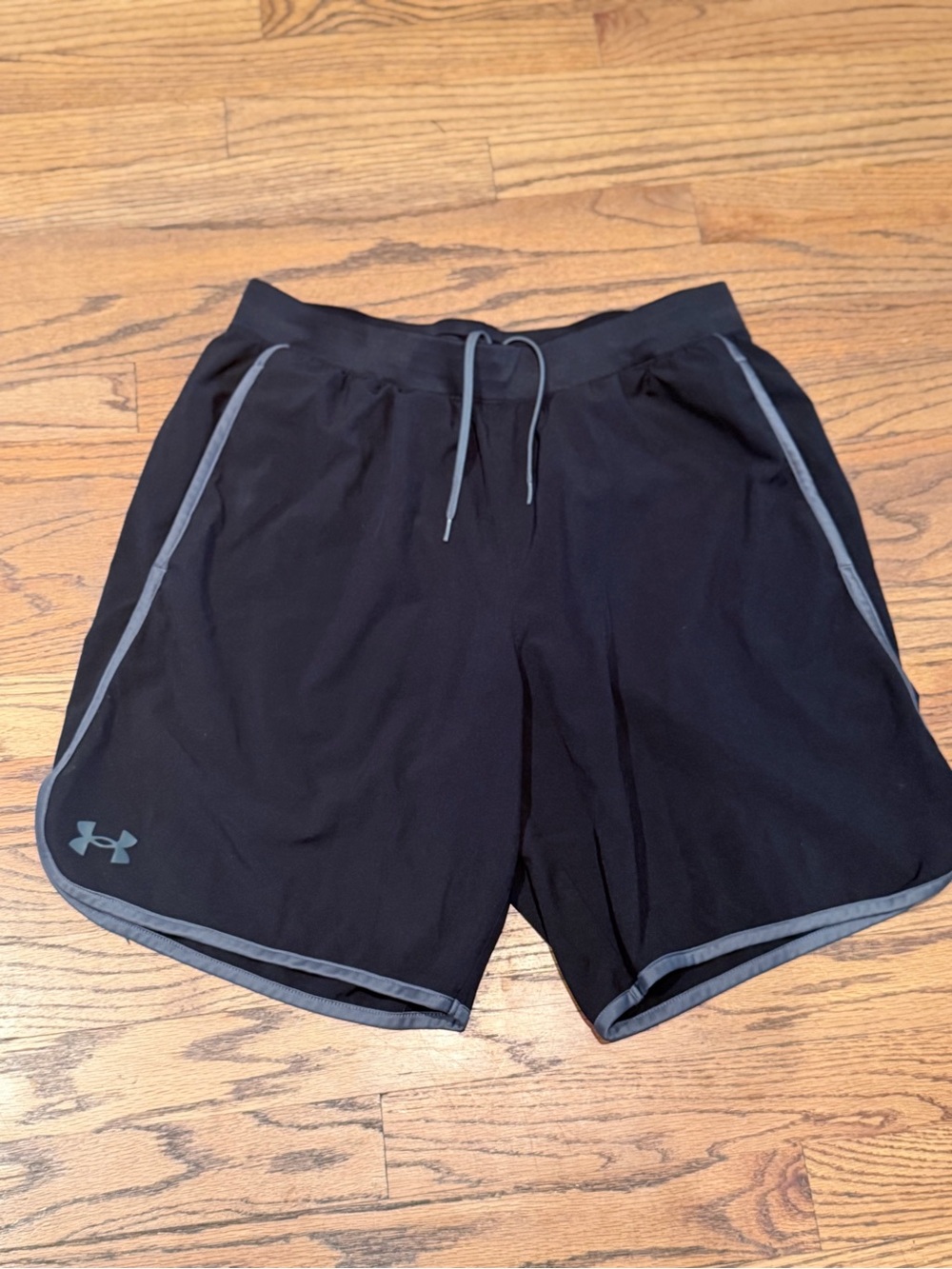Under Armour Black Athletic Shorts with Gray Trim